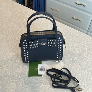 Jeweled, navy Kate Spade handbag Never used with tags.